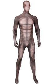 Brown Huskey Petsuit Dye-Sub Spandex Lycra Costume