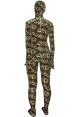 Brown Leopard and Trips Thicken Velvet Zentai Suit