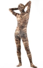 Brown Leopard Spandex Lycra Zentai Suit