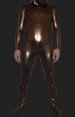 Brown Shiny Full Body Suit | Shiny Metallic Full Body Zentai Suit with Top Stitching