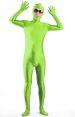 Bud Green Open Face Zentai Suit / Spandex Lycra