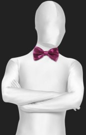 Burgundy Satin Bow Tie