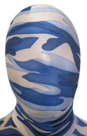 Camo Zentai Hood | Blue, Light Blue and Dark Blue