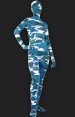 Camouflage Unisex Lycra Spandex Full-body Zentai Suit(Blue)