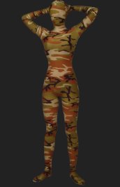 Camouflage Unisex Lycra Spandex Full-body Zentai Suit(Brown)