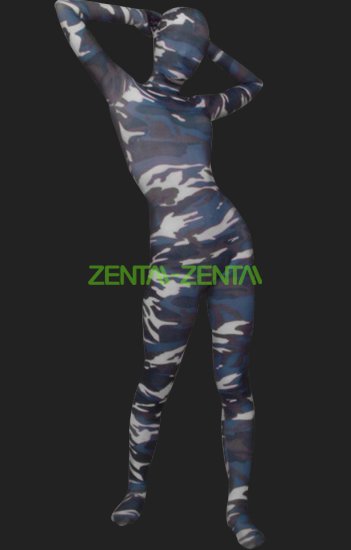 Camouflage Unisex Lycra Spandex Full-body Zentai Suit(Green)