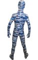 Camouflage Zentai Suit | Blue and Grey Spandex Lycra Zentai Suit