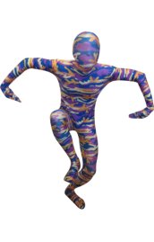 Camouflage Zentai Suit | Blue and Purple Spandex Lycra Zentai Suit