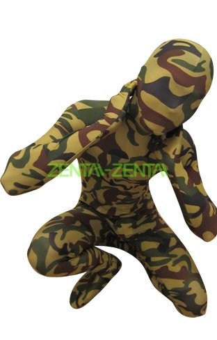 Camouflage Zentai Suit | Green and Brown Spandex Lycra Zentai Suit