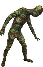 Camouflage Zentai Suit | Green and Brown Spandex Lycra Zentai Suit