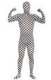 Checkered Full Body Suit | Black and White Checkered Zentai Suit