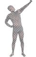 Checkered Full Body Suit | Black and White Checkered Zentai Suit