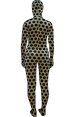 Coffee and Black Dots Thicken Velvet Zentai Suit