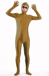 Coffee Open Face Zentai Suit