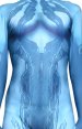 Cortana Halo 4 Printed Spandex Lycra Costume With 3D Muscle Shades