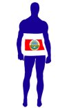Costa Rica Flag Spandex Lycra Zentai Suits