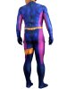 Dark Blue and Fuchsia Printed B-guy Costume with 3D Muscle Shading