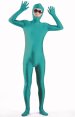 Dark Green Open Face Zentai Suit