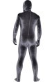 Dark Grey Thick Velvet Spandex Zentai Full Bodysuit