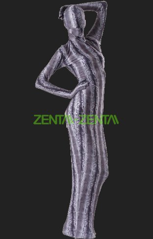 Dark Purple Snake Skin Spandex Lycra Unisex Zentai Suit