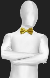 Dark Yellow Satin Bow Tie