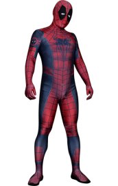 Deadpool S-guy Printed Spandex Lycra Bodysuit with 3D Muscle Shading and Rubber Lenses