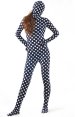 Dot Full Body Suit / Black and White Dot Spandex Lycra Zentai Suit