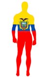 Ecuador Flag Spandex Lycra Zentai Suit