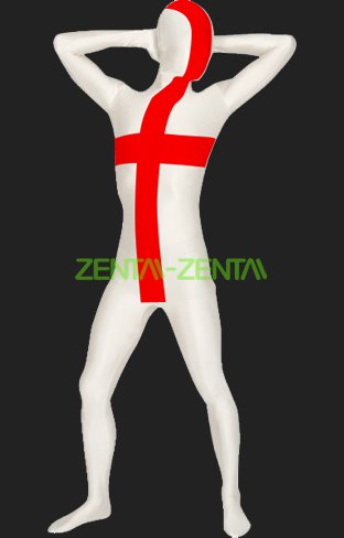 England Full Body Suit | Red Cross Spandex Lycra Unisex Full Body Zentai Suit