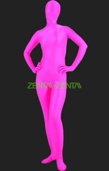 Fuchsia Full Body Suit  Solid Color Full-body Spandex Lycra Original Zentai  Suit