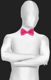 Fuchsia Satin Bow Tie