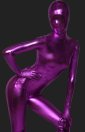 Fushia Shiny Full Body Suit | Solid Color Full-body Shiny Metallic Zentai Suits