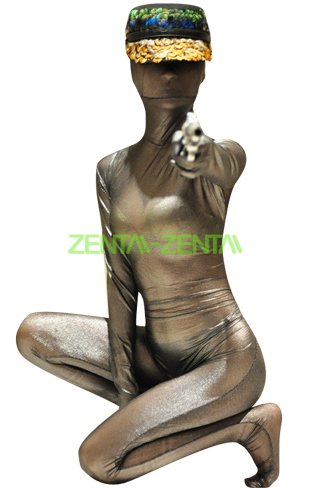 Gold Metallic Silk-Like Lycra Zentai Suit