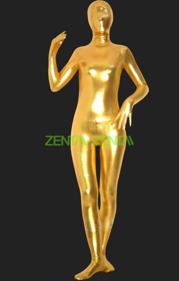 Gold Shiny Full Body Suit | Full-body Shiny Metallic Unisex Morhpsuits