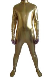Gold Shiny Metallic Catsuit (No Hood No Hand)