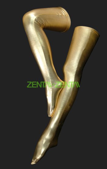 Gold Shiny Metallic Long Stockings