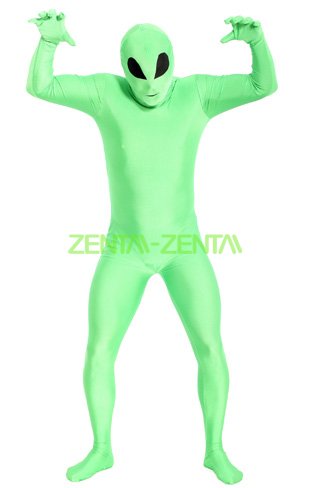VSVO Green Alien Spandex Zentai Costume 