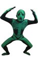 Green Screaming Skull Skeleton Zentai Suit