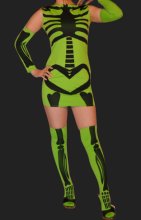 Green Skeleton 3 Set Dress