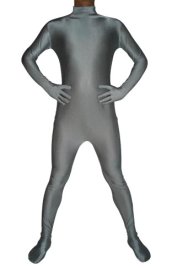 Grey Spandex Lycra Catsuit (No Hood No Hand)