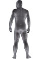 Grey Thick Velvet Spandex Zentai Full Bodysuit