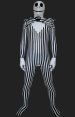 Halloween Pumpkin Black and White Full Body Unisex Zentai Suit