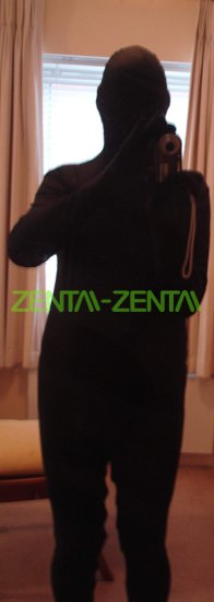 Black Cotton Bodysuit  Full-body Spandex Cotton Lycra Zentai Suit