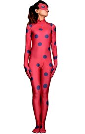 Ladybug Costume | Printed Spandex Lycra Full Bodysuit with Mask and Honeycomb Pattern
