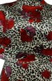 Leopard and Roses Thicken Velvet Zentai Suit
