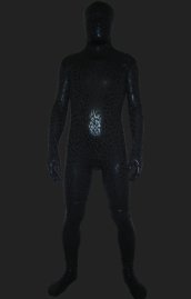 Leopard Bodysuits | Black Leopard Pattern Shiny Metallic Full Body Zentai Suit