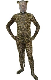 Leopard Printed Face Spandex Lycra Zentai Costume