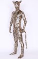 Leopard Shiny Metallic Zentai Suits With Ears And Tail