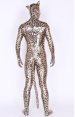 Leopard Shiny Metallic Zentai Suits With Ears And Tail