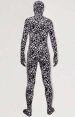 Leopard Zentai Suit | Black and White Thick Velvet Full Body Suit